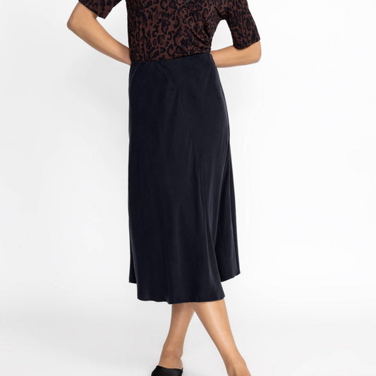 Asymmetrical Midi Skirt - Black Beauty
