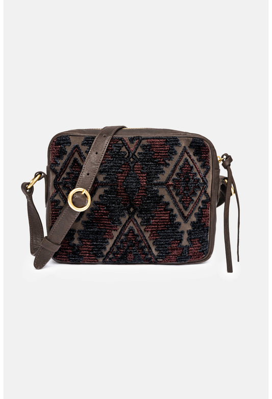 Gia Jaquard Crossbody - Espresso