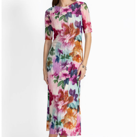 Astrid Mesh Midi Dress - Alliumia