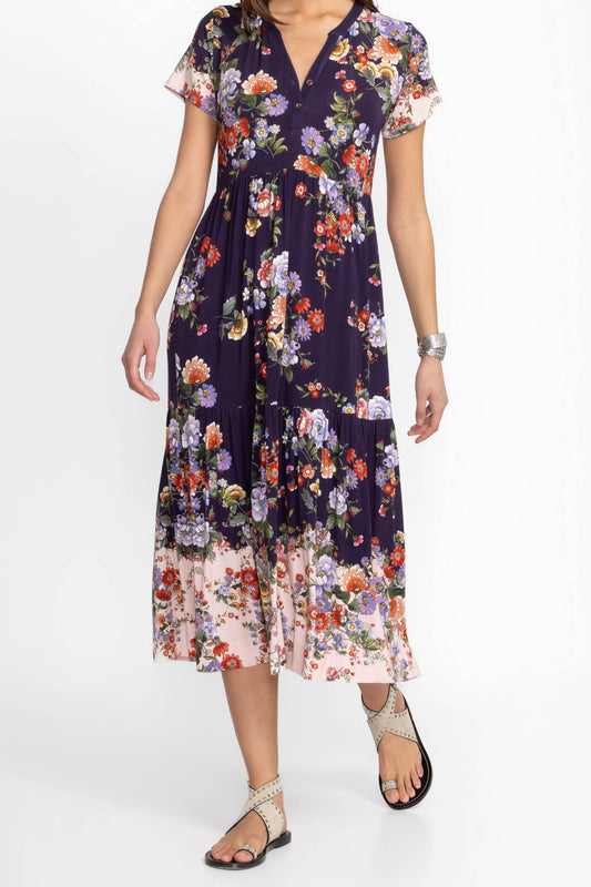 The Janie Favorite Tiered Henley Knit Dress - Elsa