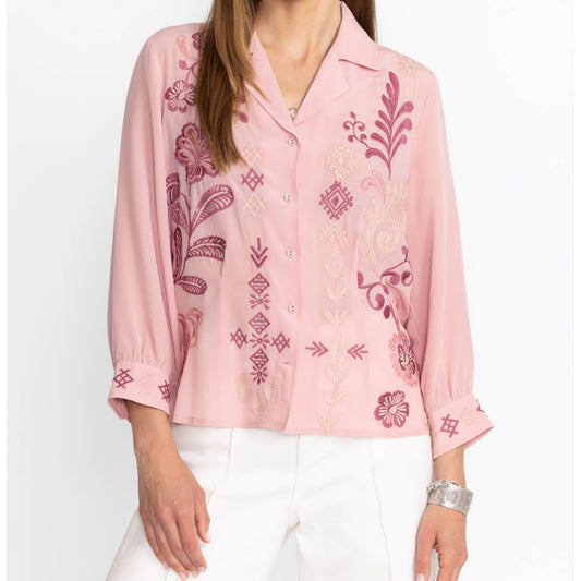 Vintage Cropped Shirt - Dusty Mauve