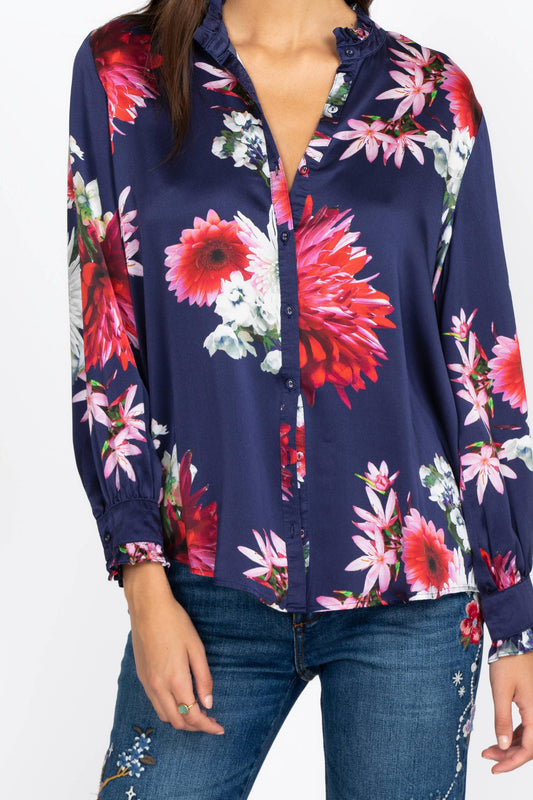 Aster Ruffle Collar Blouse - Aster