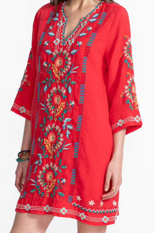 Seamed Swing Dress - Watermelon
